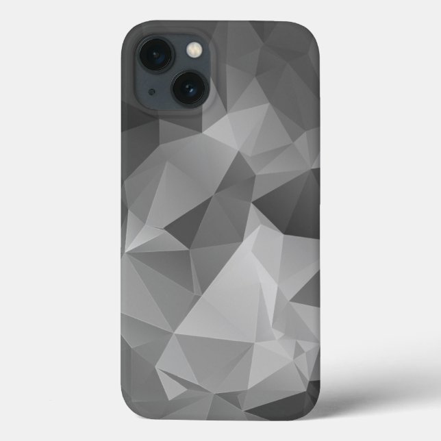 Stylish Gray Abstract Pyramid Art Case-Mate iPhone Case (Back)