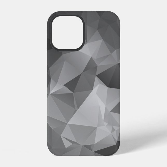 Stylish Gray Abstract Pyramid Art Case-Mate iPhone Case (Back)