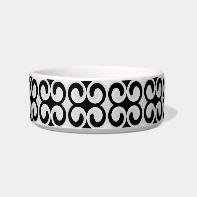 Stylish Gray and Black Pattern Bowl (Left)