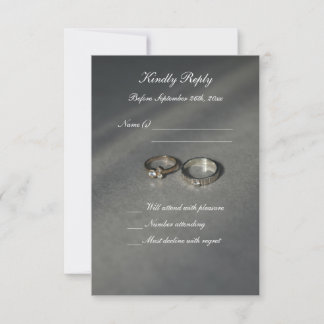 Stylish Gray and white RSVP for Weddings Card