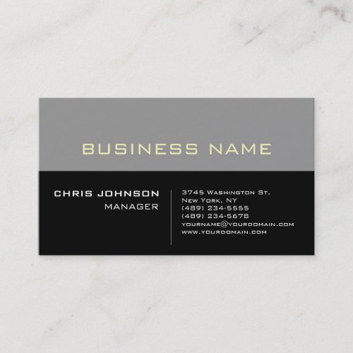 Stylish Gray Black Futurist Techno Business Card