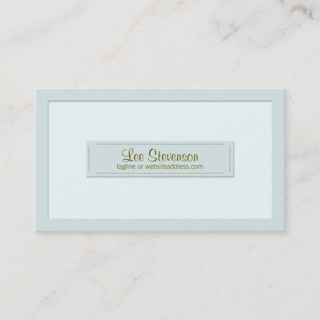 Stylish Gray Blue Business Card (Front)