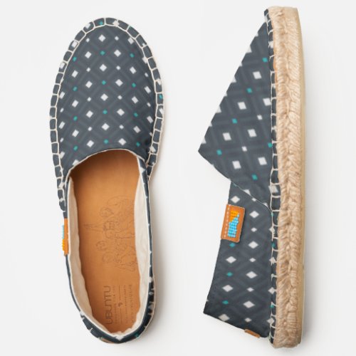 Stylish Gray Geometric Pattern Espadrilles