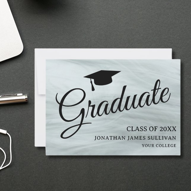 Stylish Gray Graduation Announcement (Creator Uploaded)