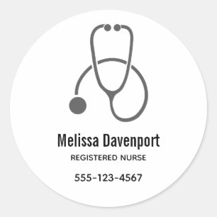 Stylish Gray  Illustration on Black Classic Round  Sticker