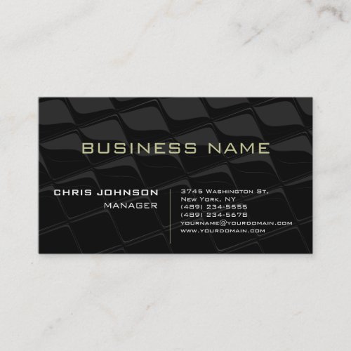 Stylish Gray Pattern Futurist Techno Business Card