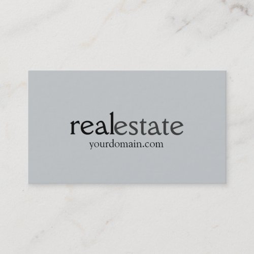 Stylish Gray Real Estate Agent Business Card