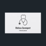 Stylish Gray Stethoscope Medical Business Card<br><div class="desc">Medical themed business cards with a simple gray stethoscope placed on a white background. Elegant minimalist design.</div>