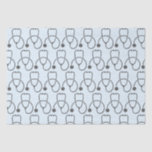 Stylish Gray Stethoscope Pattern Tissue Paper<br><div class="desc">A repeating pattern with a gray stethoscope illustration. Light blue background.</div>