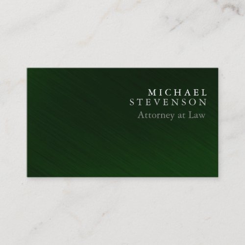 Stylish Green Attorney at Law Business Card