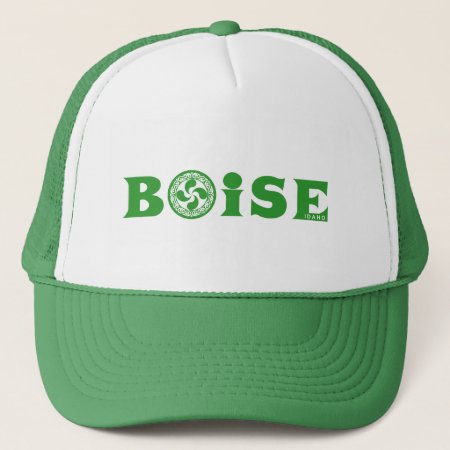 Stylish Green Basque Boise Logo (with Lauburu), Trucker Hat