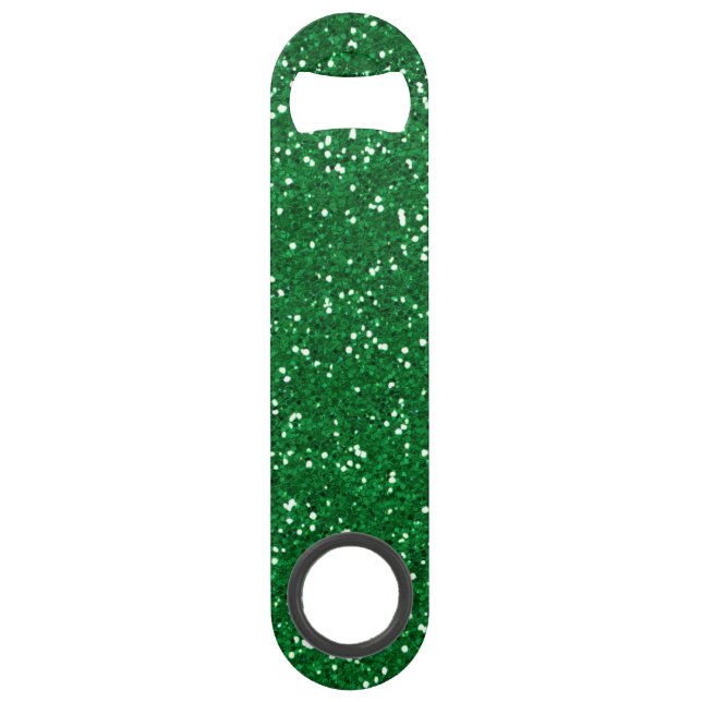 Stylish Green Glitter Bar Key (Front)