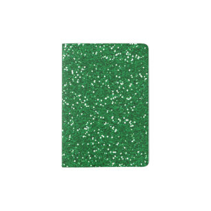 Stylish Green Glitter Passport Holder