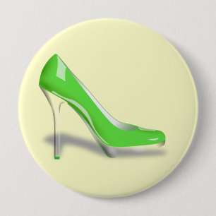 STYLISH GREEN HIGH HEEL SHOE BUTTON