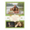 Stylish green holly 3 photo Christmas holiday card