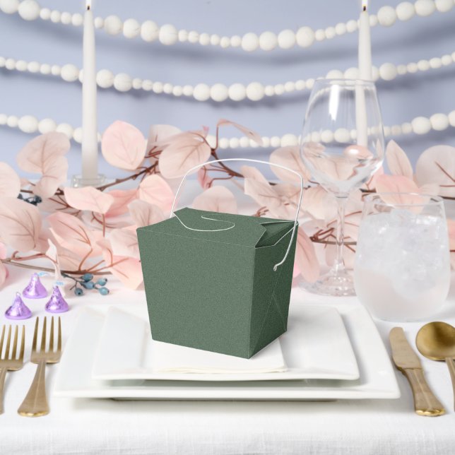 Stylish Green Pattern Luxury Party Treat Take Out Favor Boxes (Wedding)