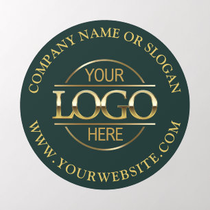 Stylish Green Promotional Minimalist Business Logo Wall Decal