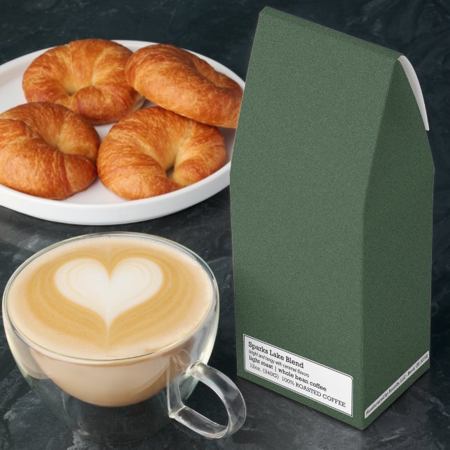 Stylish Green Texture Packaging Roasted Coffee (Breakfast)