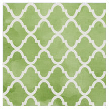 Stylish Green Watercolor Design Quatrefoil Pattern