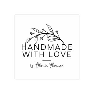 Stylish Greenery Personalized Handmade By Rubber Stamp