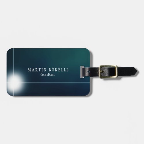 Stylish Greeny Blue Plain Clean Luggage Tag