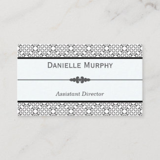 Stylish Grey and White Geometric Appointment Card