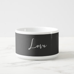 Stylish Grey Background Love Wedding Bowl