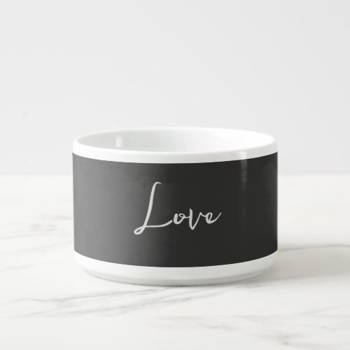 Stylish Grey Background Love Wedding Bowl