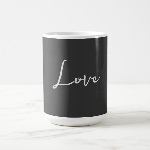 Stylish Grey Background Love Wedding Coffee Mug