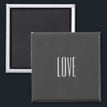 Stylish Grey Background Love Wedding Postage Magnet<br><div class="desc">You can easily change the fonts and colors. You can also add your logo and the background image as you like.</div>