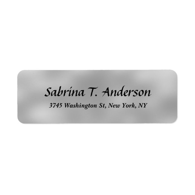 Stylish Grey Creative Professional Elegant Script Label (Front)
