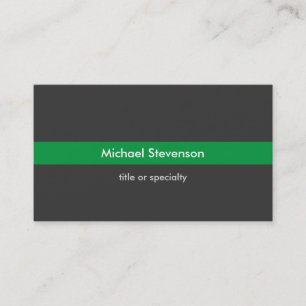 Stylish Grey Green Stripe Standard Business Card