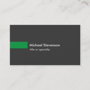 Stylish Grey Green Stripe Standard Business Card by hizli_art at Zazzle