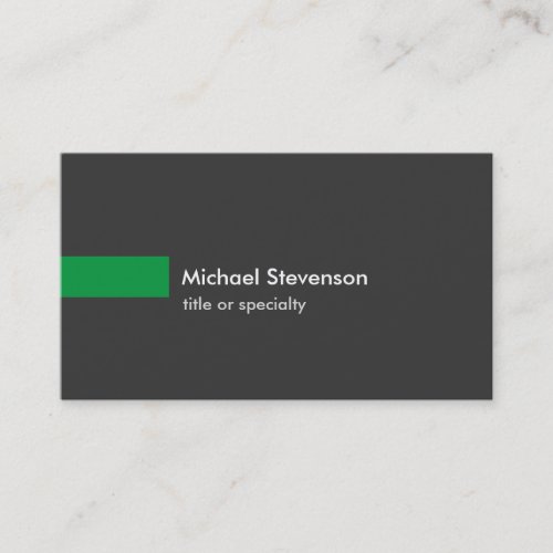Stylish Grey Green Stripe Standard Business Card