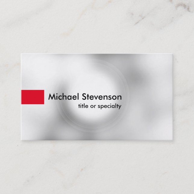 Stylish Grey Light Red Modern Unique Consultant Business Card (Front)