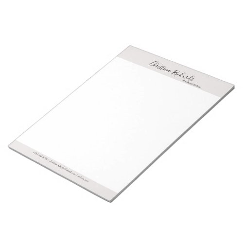 Stylish Grey Minimalist Notepad