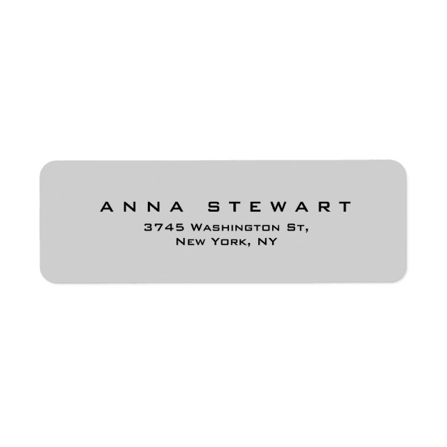 Stylish Grey Professional Modern Label (Front)