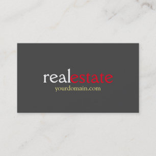 Stylish Grey Real Estate Agent Business Card