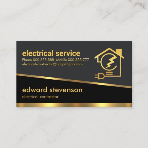 Stylish Grey Shades Letter_e Bulb Home Circuit Business Card