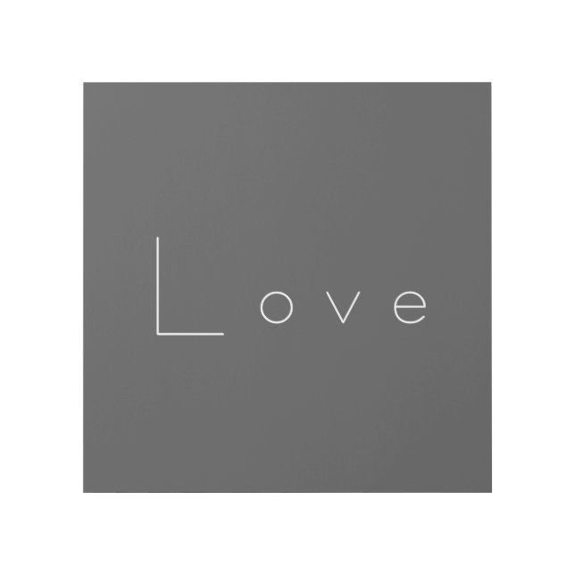 Stylish Grey White Love Wedding Gallery Wrap (Front)