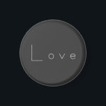 Stylish Grey White Love Wedding Magnet<br><div class="desc">You can easily change the fonts and colors. You can also add your logo and the background image as you like.</div>