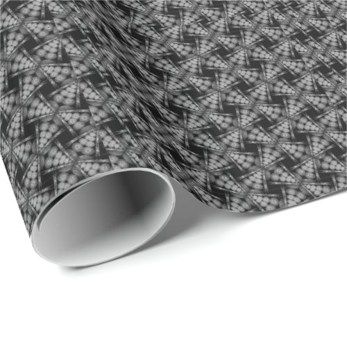 Stylish Grille Black Wrapping Paper