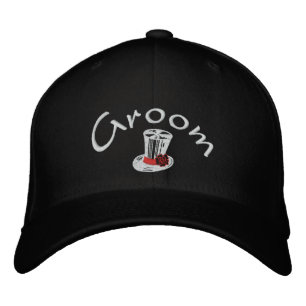 Stylish Groom's Embroidered Cap