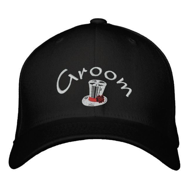 Stylish Groom's Embroidered Cap (Front)