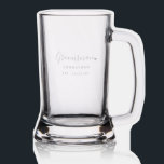 Stylish Groomsman Wedding Gift Stein<br><div class="desc">The perfect gift for any groomsman,  the fun and modern design features a stylish typography script "Groomsman" with cute little love heart full stops. The design is easy to personalize with a name and established wedding date and will be the perfect keepsake from your special day.</div>