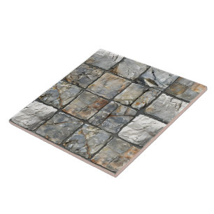 Stylish Grouted Flagstone for Modern Spaces Ceramic Tile
