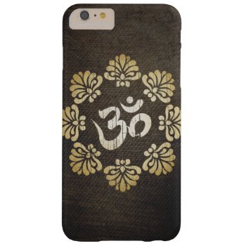 Stylish Grunge Gold Om Symbol Yoga Barely There Iphone 6 Plus Case by caseplus at Zazzle