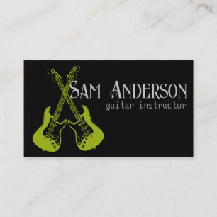 Stylish Guitar Calling Card
