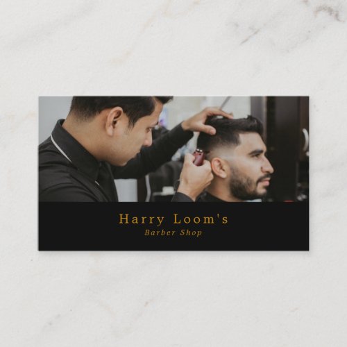 Stylish Hair Cut Mens Barbers Business Card