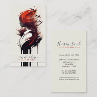 Stylish Hair Stylist Business Card